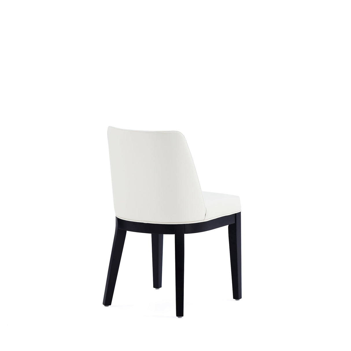 Gansevoort Faux Leather Dining Chair in Cream (set of 2) by Manhattan Comfort at Eve Furniture