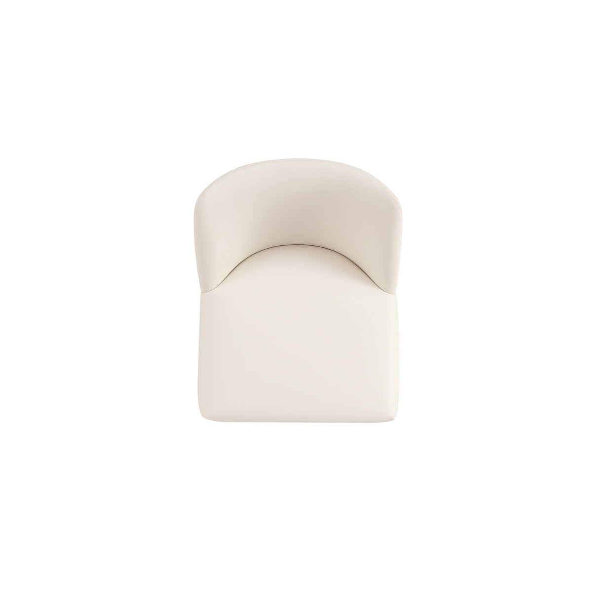 Gansevoort Faux Leather Dining Chair in Cream (set of 2) by Manhattan Comfort at Eve Furniture