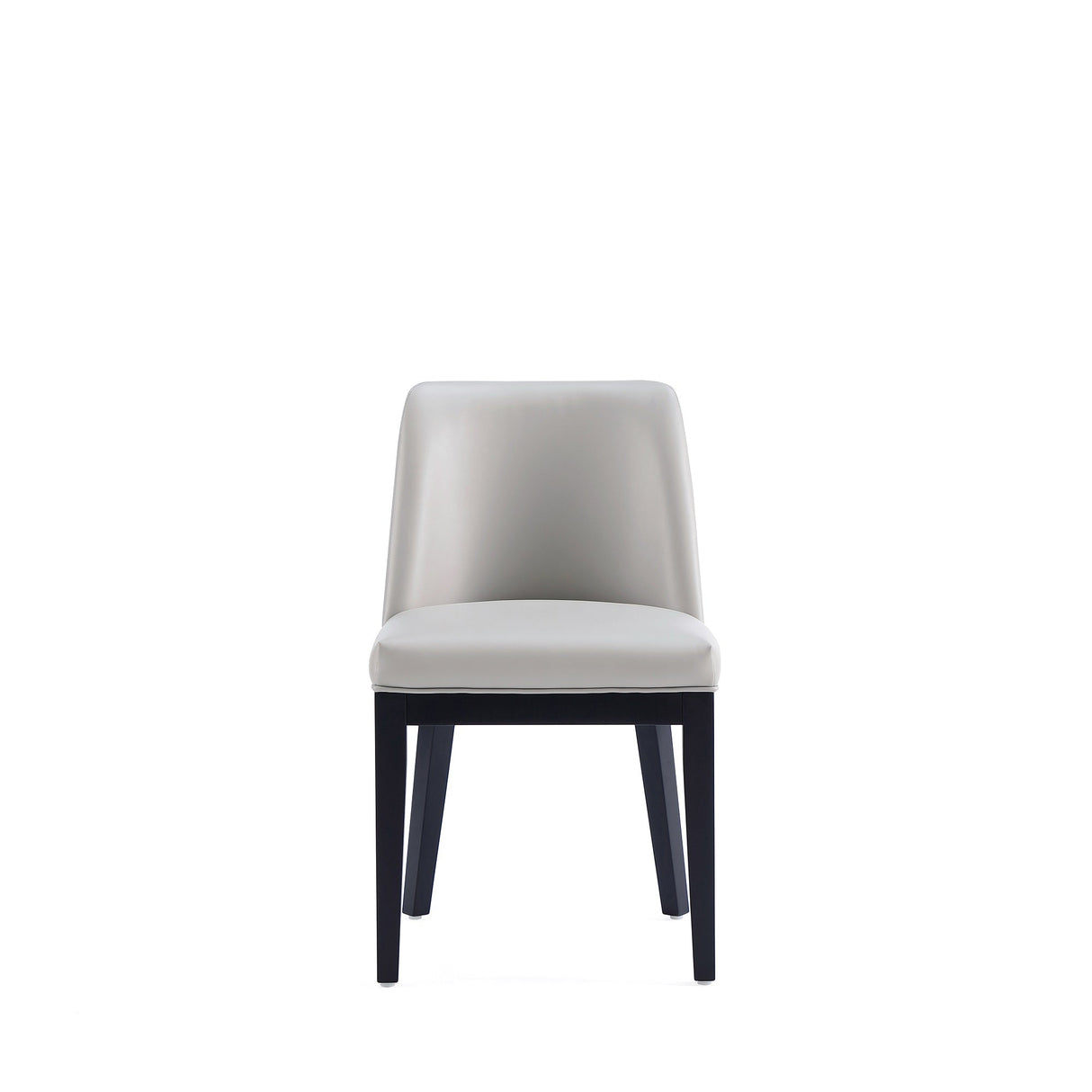 Gansevoort Faux Leather Dining Chair in Light Grey (set of 2) by Manhattan Comfort at Eve Furniture