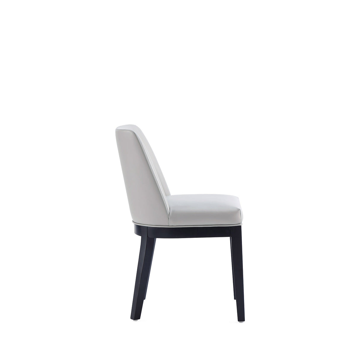 Gansevoort Faux Leather Dining Chair in Light Grey (set of 2) by Manhattan Comfort at Eve Furniture