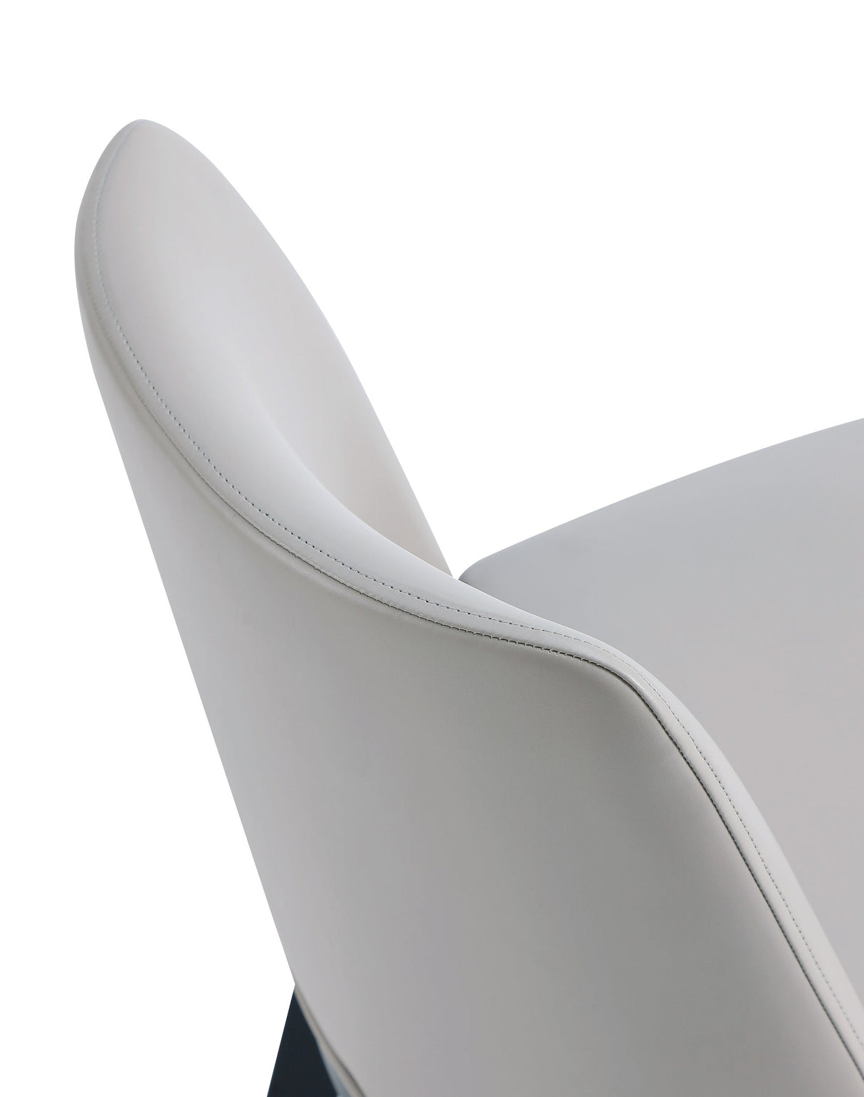 Gansevoort Faux Leather Dining Chair in Light Grey (set of 2) by Manhattan Comfort at Eve Furniture
