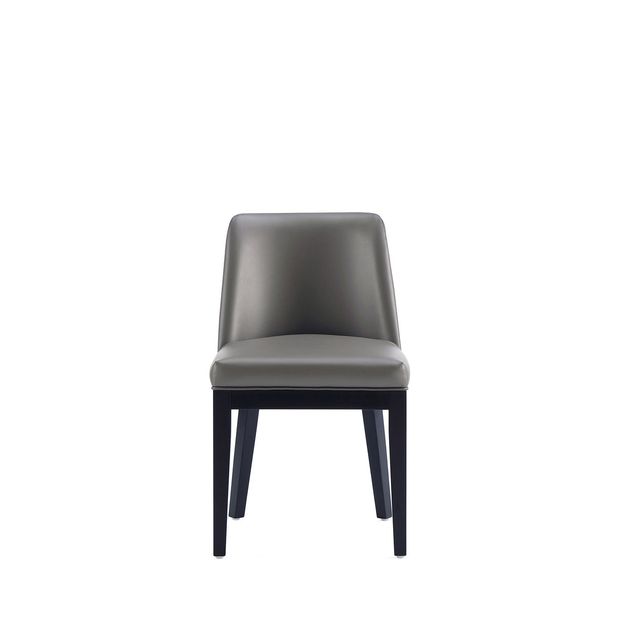 Gansevoort Faux Leather Dining Chair in Pebble Grey (set of 2) by Manhattan Comfort at Eve Furniture