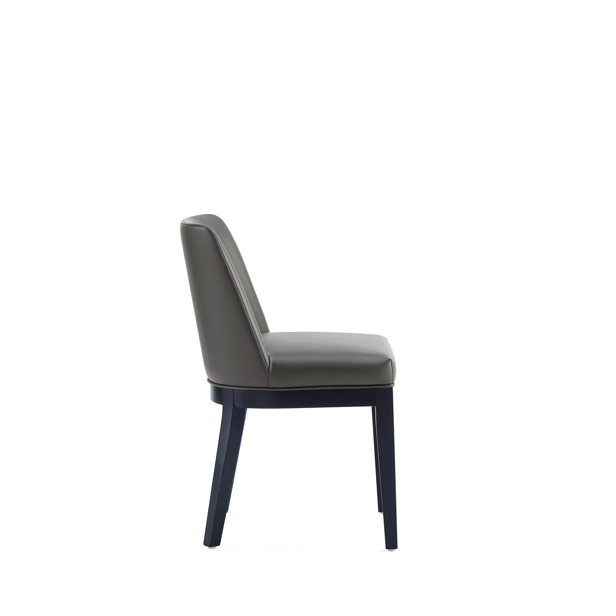 Gansevoort Faux Leather Dining Chair in Pebble Grey (set of 2) by Manhattan Comfort at Eve Furniture