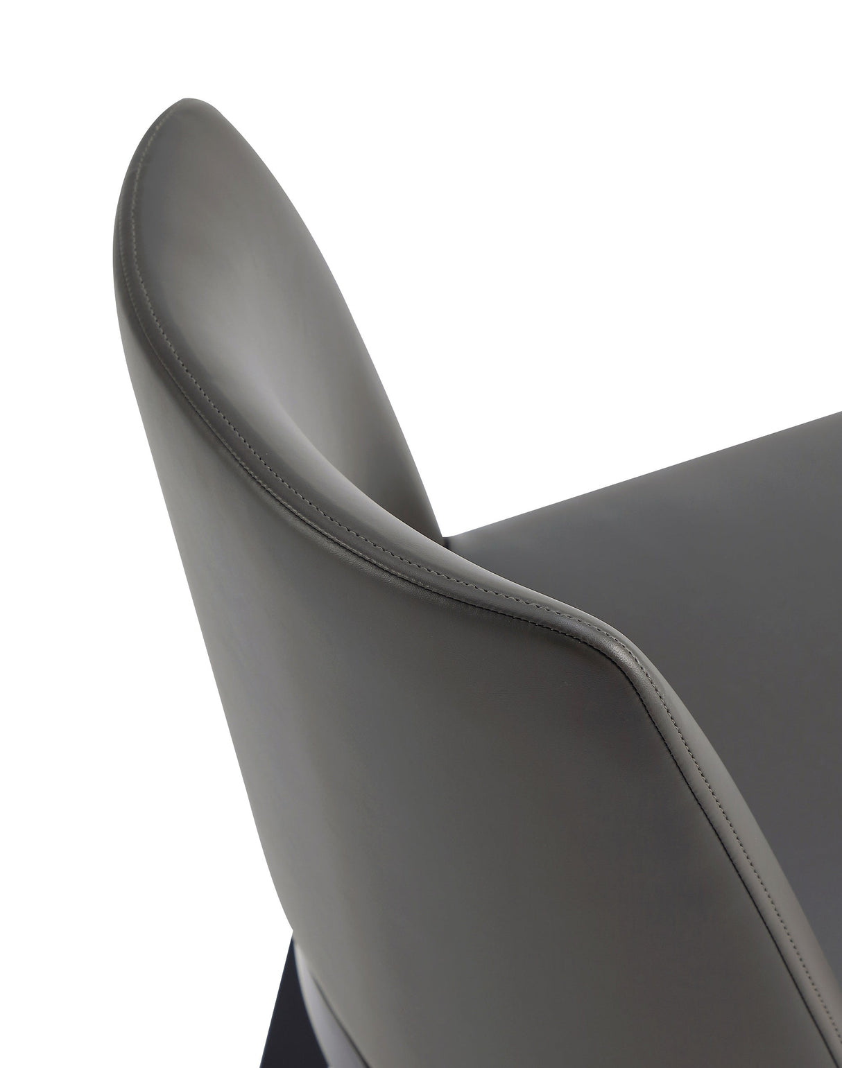 Gansevoort Faux Leather Dining Chair in Pebble Grey (set of 4) by Manhattan Comfort at Eve Furniture