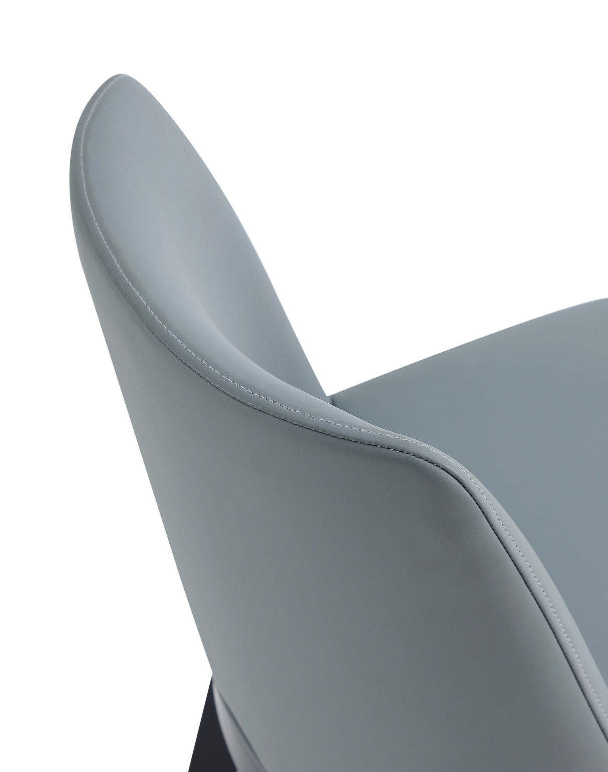 Gansevoort Faux Leather Dining Chair in Pewter (set of 2) by Manhattan Comfort at Eve Furniture