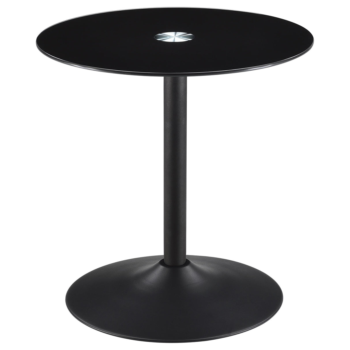 Ganso Black 3-Piece Round Glass Top Coffee and End Table Set by Coaster at Eve Furniture