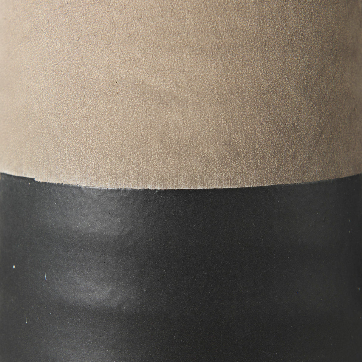 Garand Small Two-Toned Black/Natural Ceramic Jug by Mercana at Eve Furniture