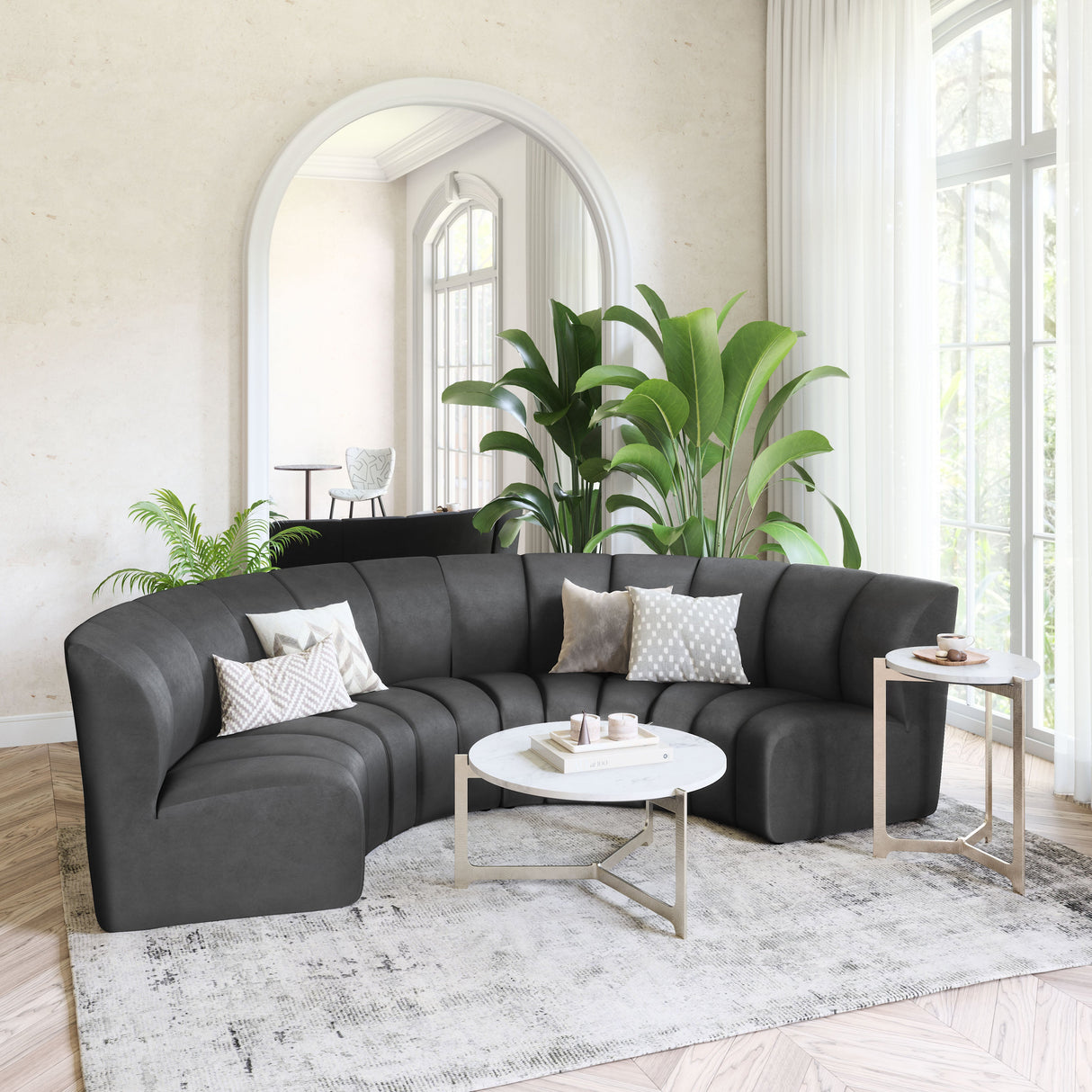 Garbi Black Modular Sectional by Zuomod at Eve Furniture