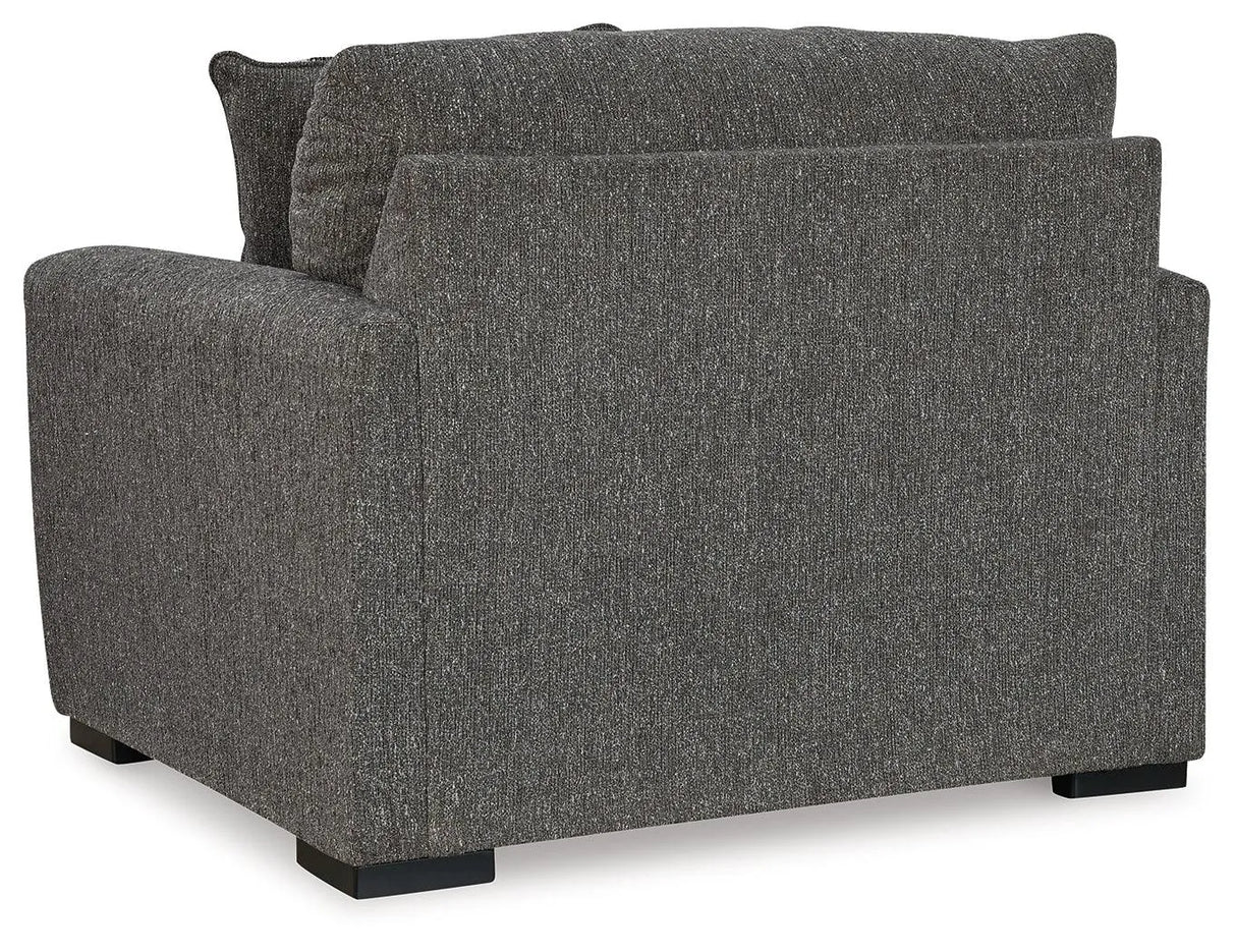 Gardiner Pewter Oversized Chair by Ashley at Eve Furniture