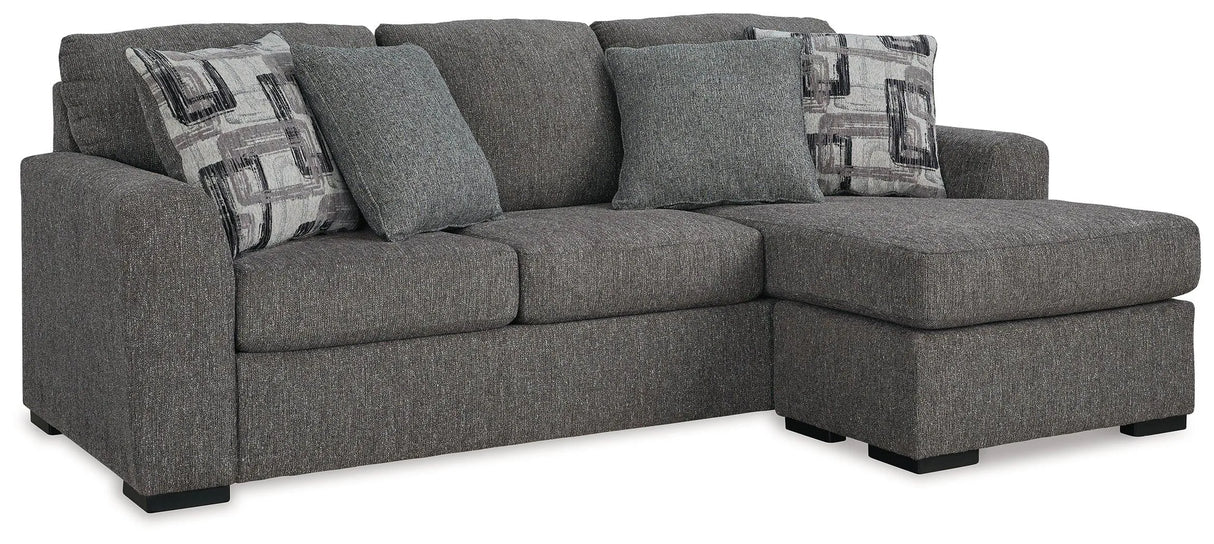 Gardiner Pewter Reversible Sofa Chaise by Ashley at Eve Furniture