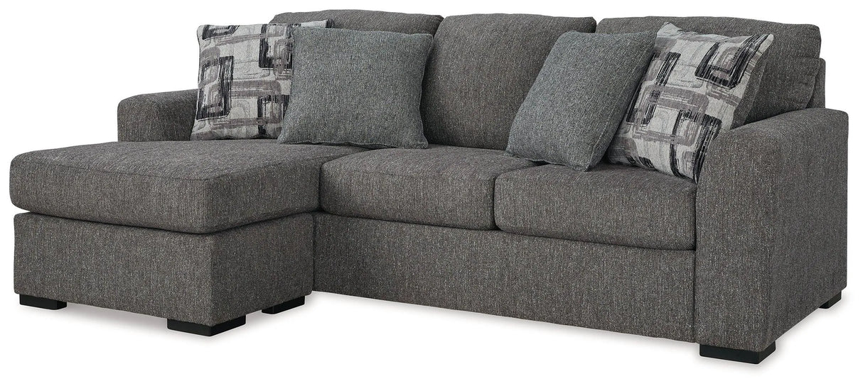 Gardiner Pewter Reversible Sofa Chaise by Ashley at Eve Furniture
