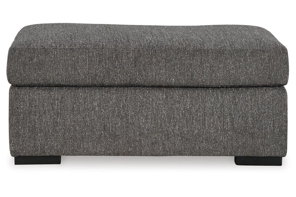 Gardiner Pewter Sofa Chaise and Ottoman by Ashley at Eve Furniture