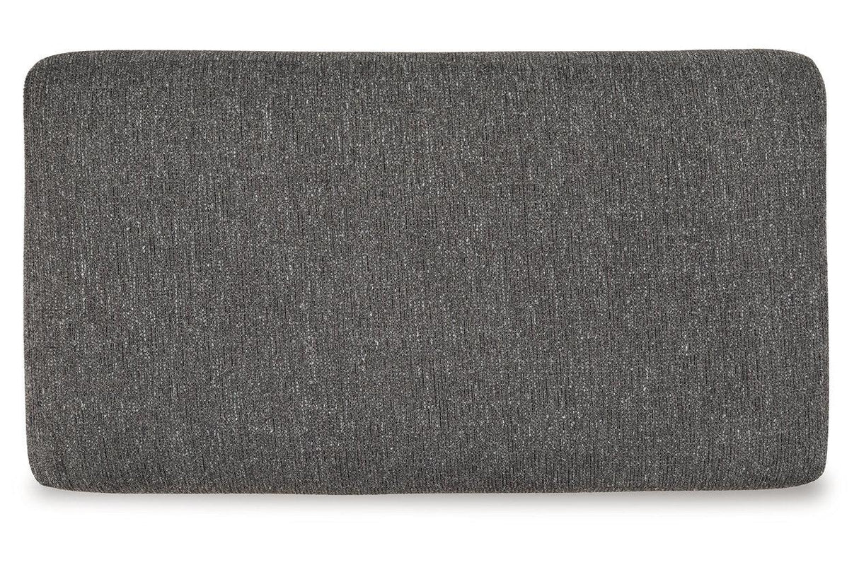 Gardiner Pewter Sofa Chaise and Ottoman by Ashley at Eve Furniture