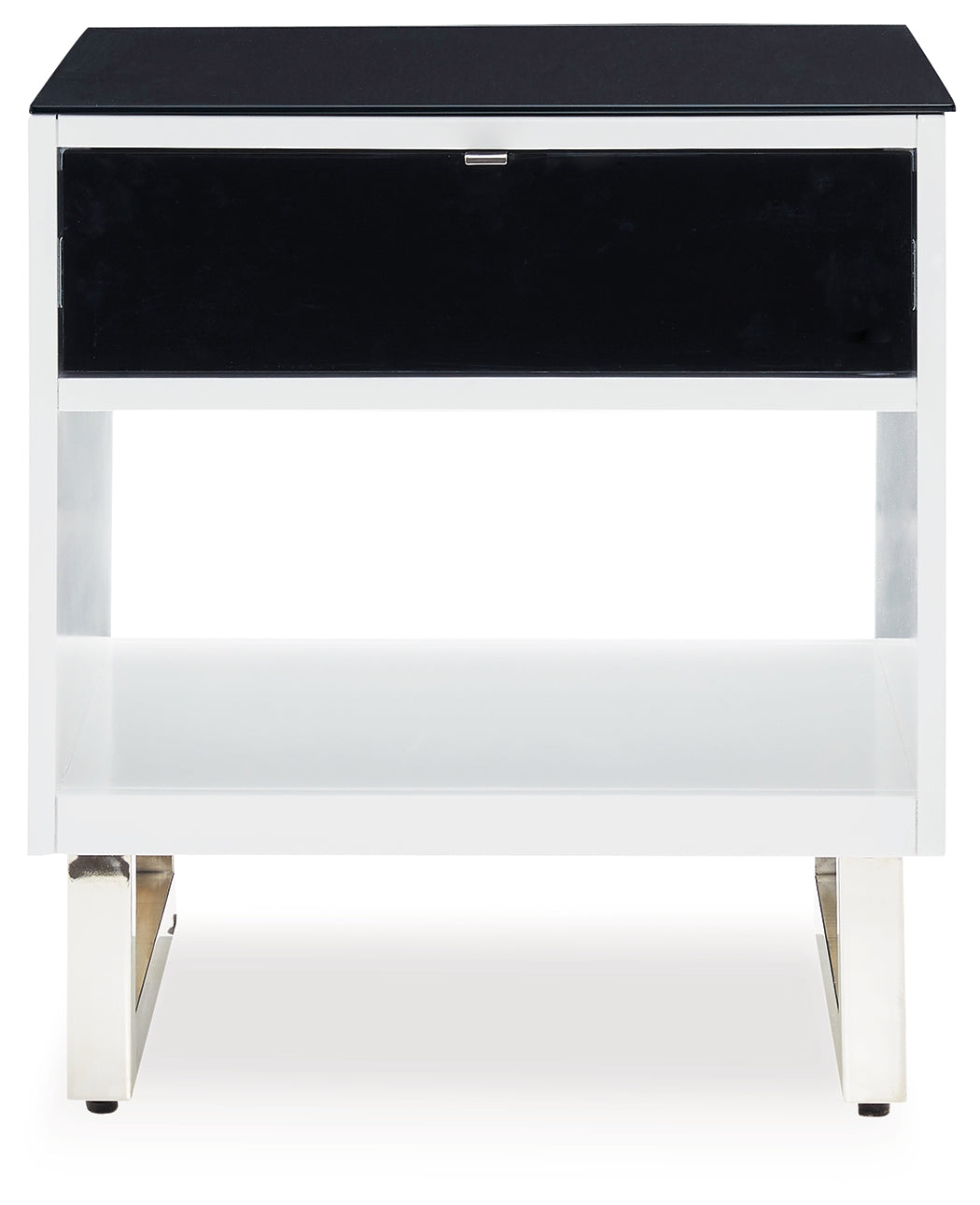 Gardoni White/Black Coffee Table and 2 End Tables by Ashley at Eve Furniture