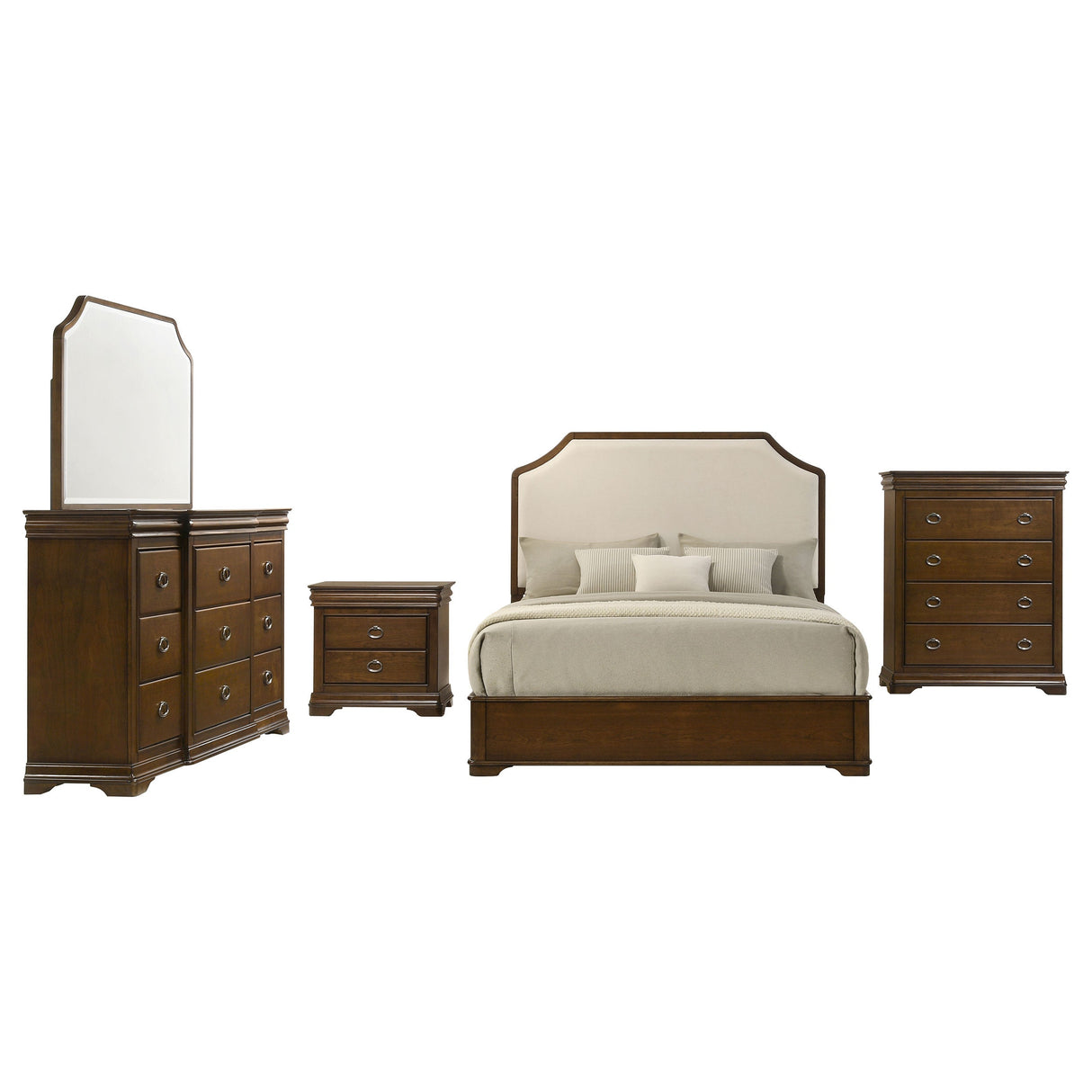 Garland Brown Cherry 5-piece Queen Bedroom Set by Coaster at Eve Furniture