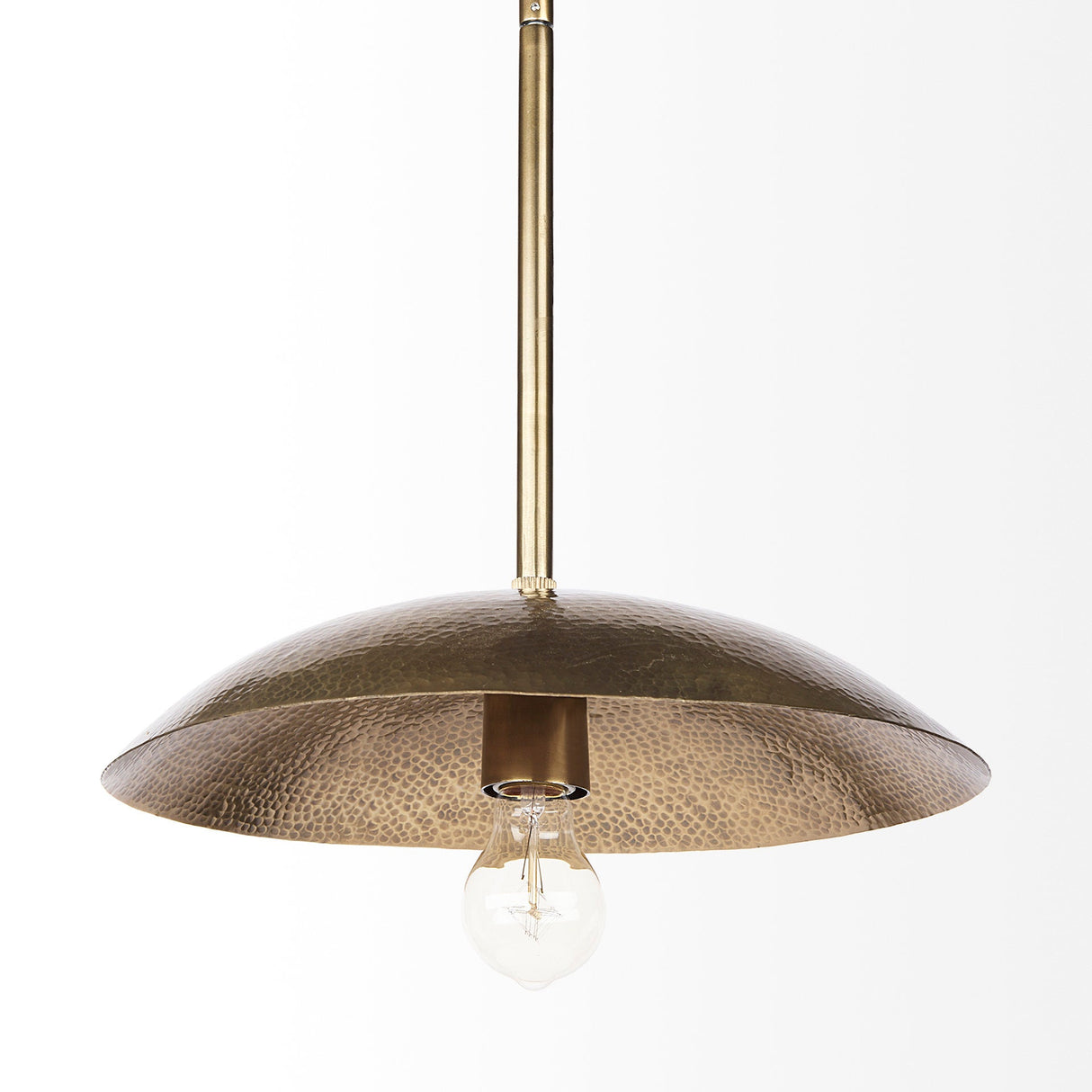 Garnet Gold Hammered Metal Pendant Light by Mercana at Eve Furniture