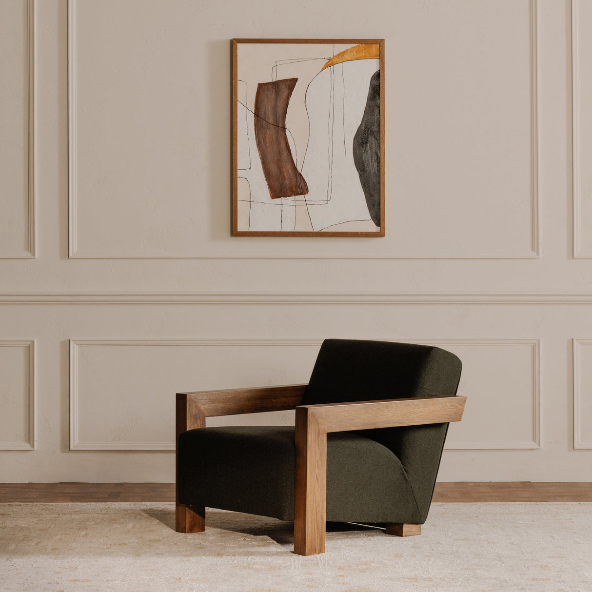 Garnet Olive Lounge Chair by MOES at Eve Furniture