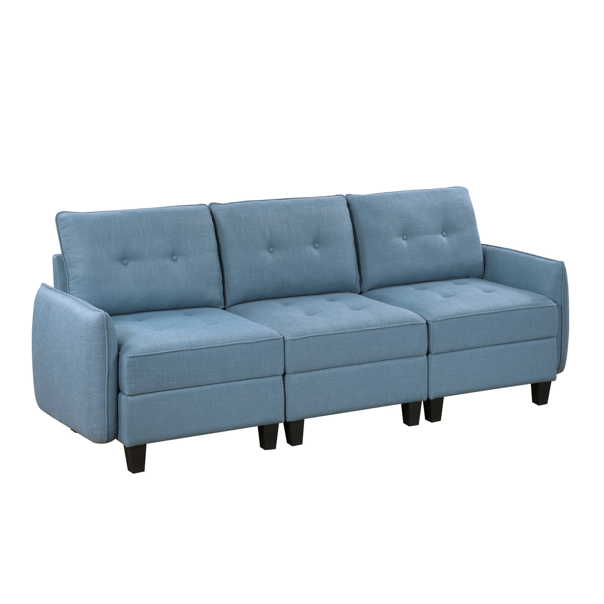 Garren Blue 3-Piece Storage Sofa by Homelegance at Eve Furniture