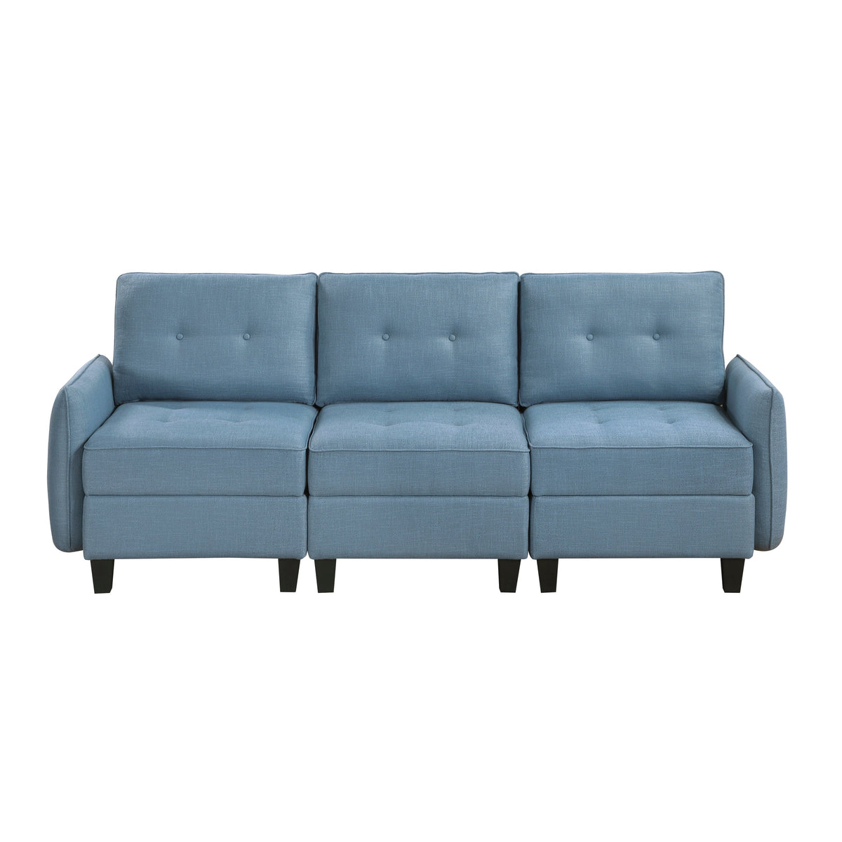 Garren Blue 3-Piece Storage Sofa by Homelegance at Eve Furniture