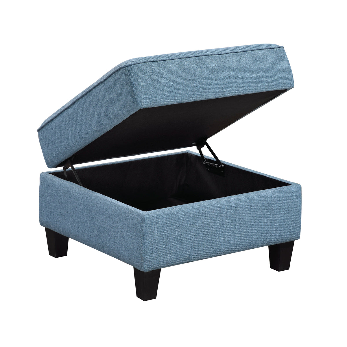 Garren Blue 5-Piece Sectional with Storage and Ottoman by Homelegance at Eve Furniture
