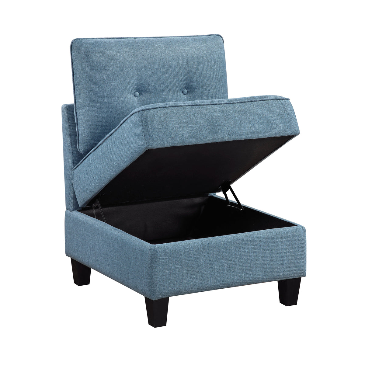 Garren Blue 5-Piece Sectional with Storage by Homelegance at Eve Furniture