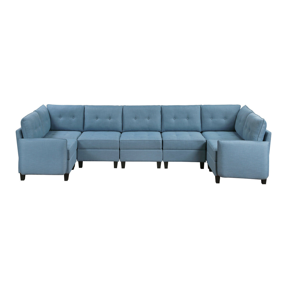 Garren Blue 7-Piece Sectional with Storage by Homelegance at Eve Furniture