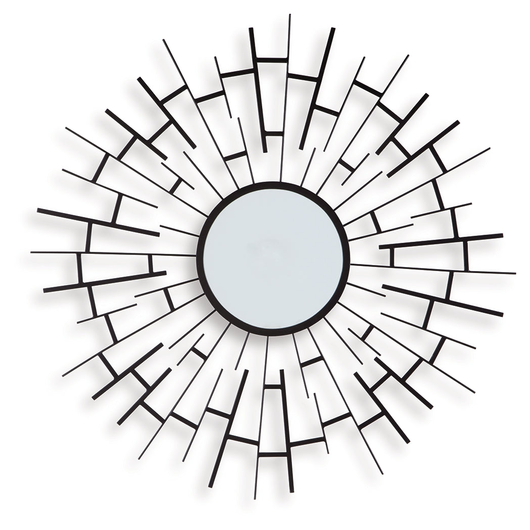 Garrenworth Black Accent Mirror by Ashley at Eve Furniture