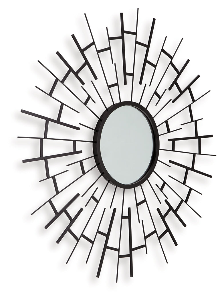 Garrenworth Black Accent Mirror by Ashley at Eve Furniture