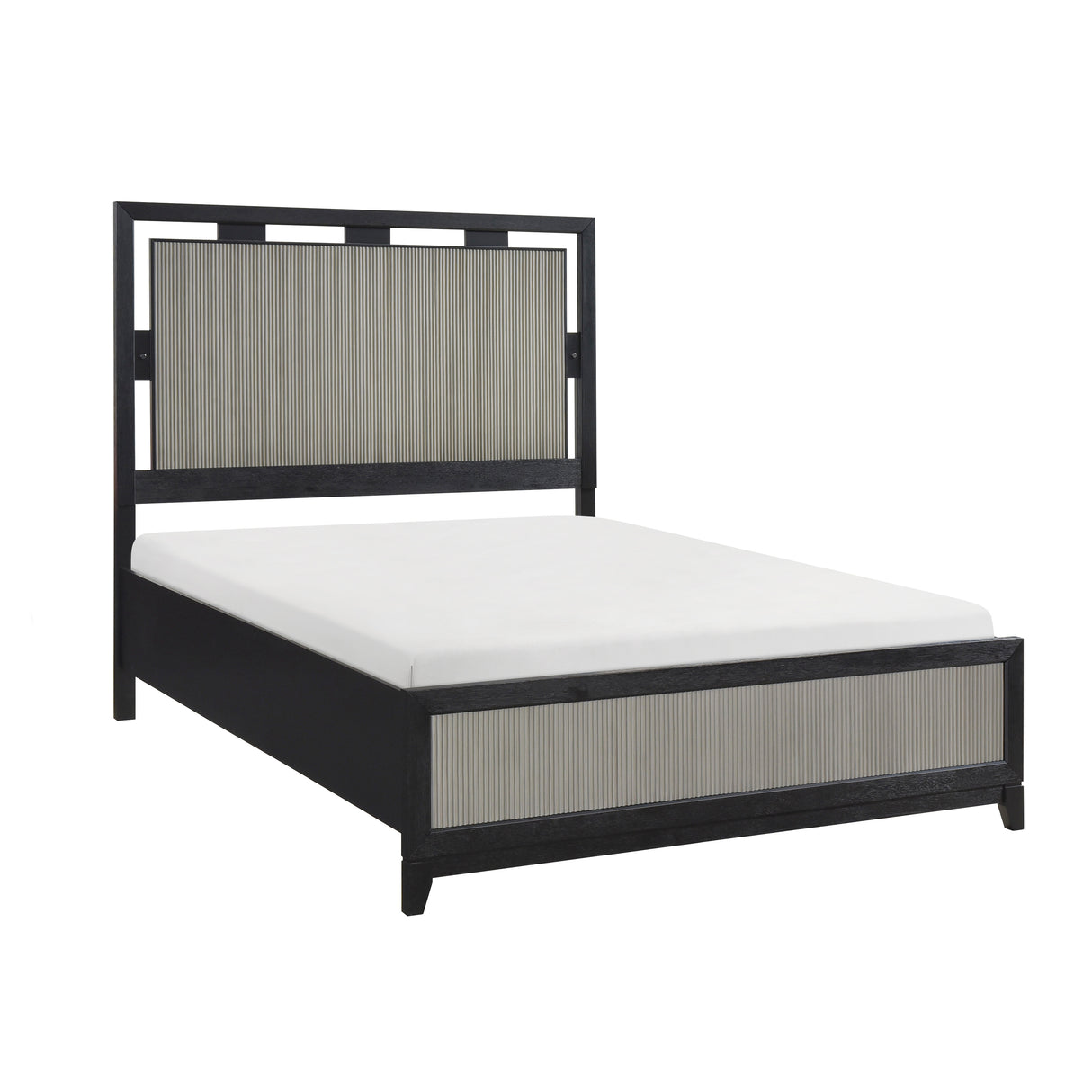 Garrison Charcoal & Gray King LED Panel Bed by Homelegance at Eve Furniture