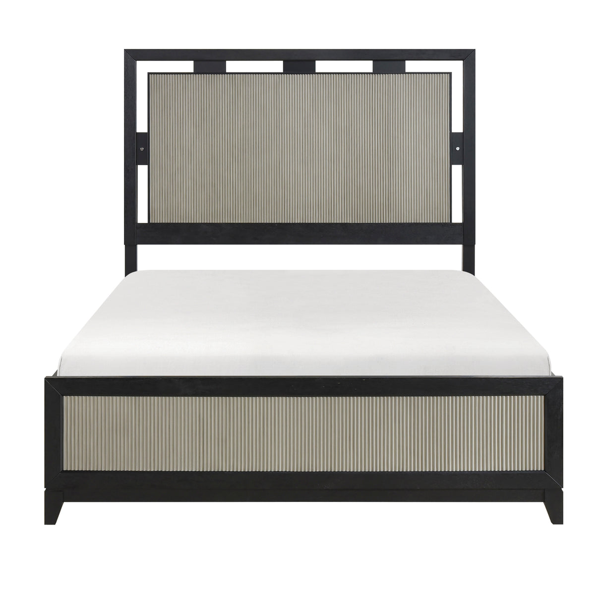 Garrison Charcoal & Gray King LED Panel Bed by Homelegance at Eve Furniture