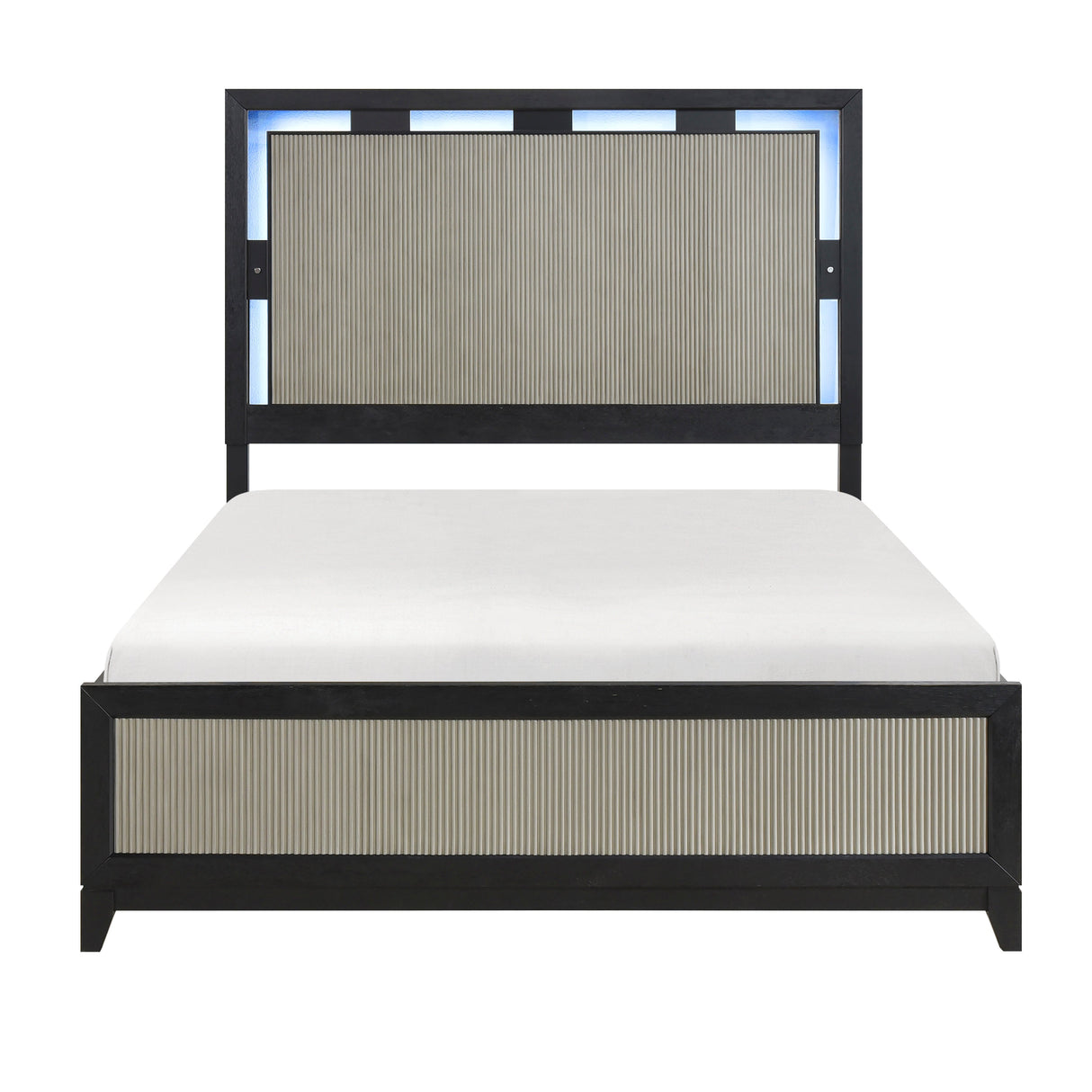 Garrison Charcoal/Gray LED Panel Bedroom Set by Homelegance at Eve Furniture