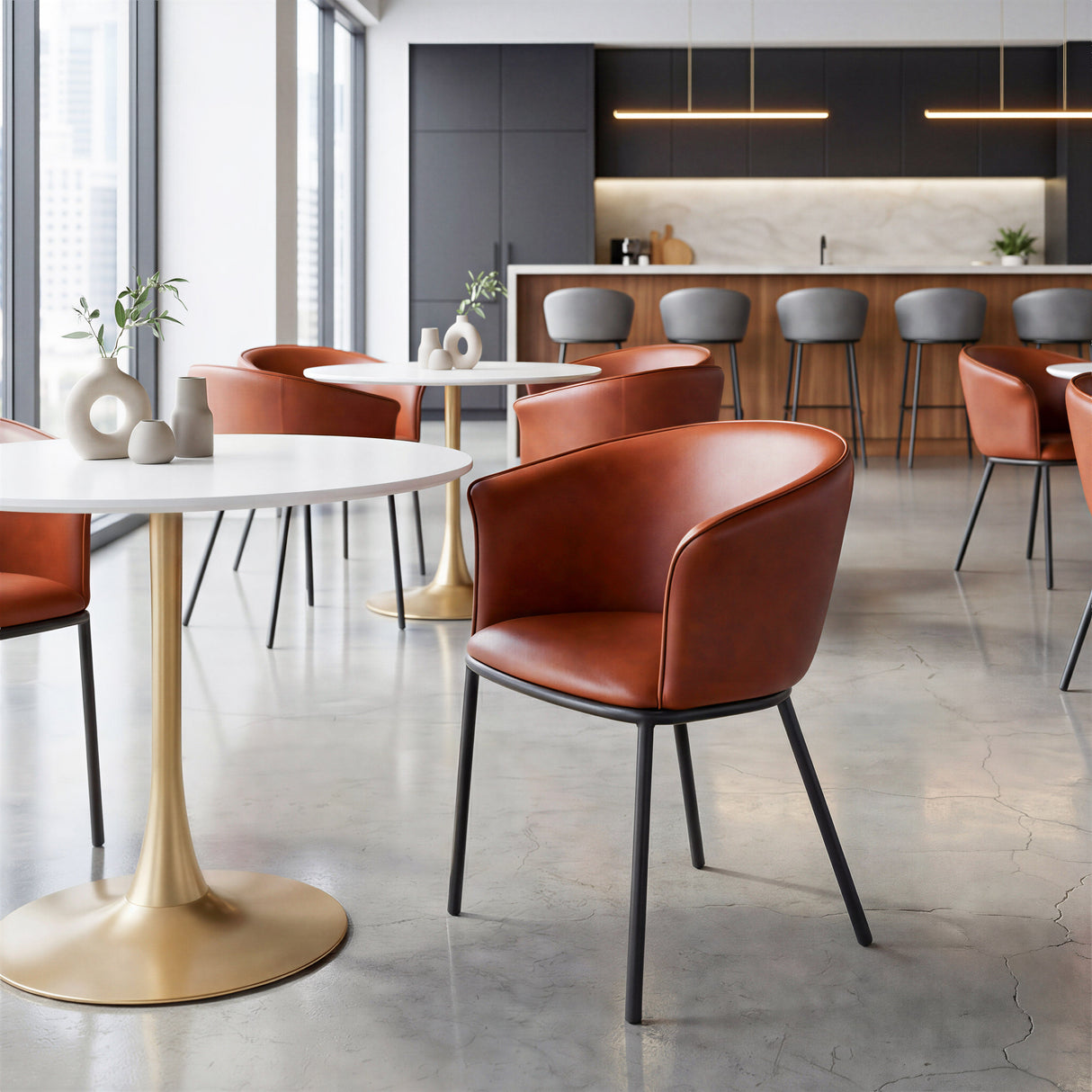 Garston Brown Dining Chair by Zuomod at Eve Furniture