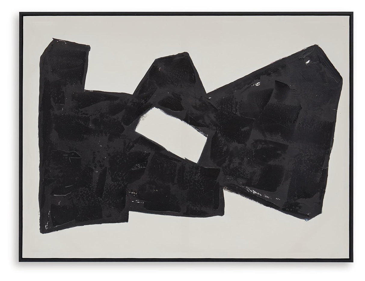 Garviery Black/Cream Wall Art by Ashley at Eve Furniture