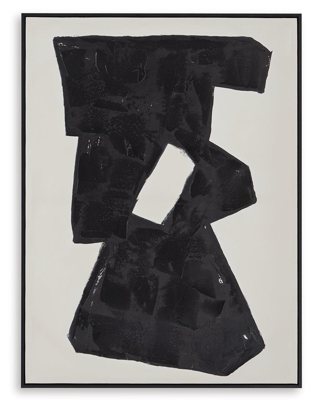 Garviery Black/Cream Wall Art by Ashley at Eve Furniture