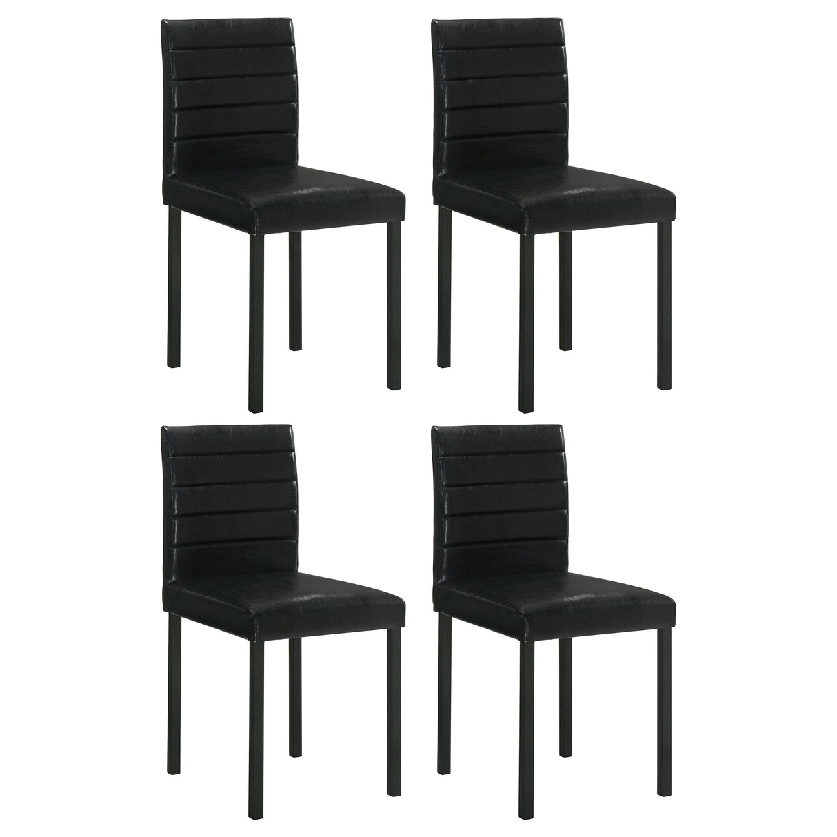 Garza Black Upholstered Dining Side Chair (Set of 4) by Coaster at Eve Furniture