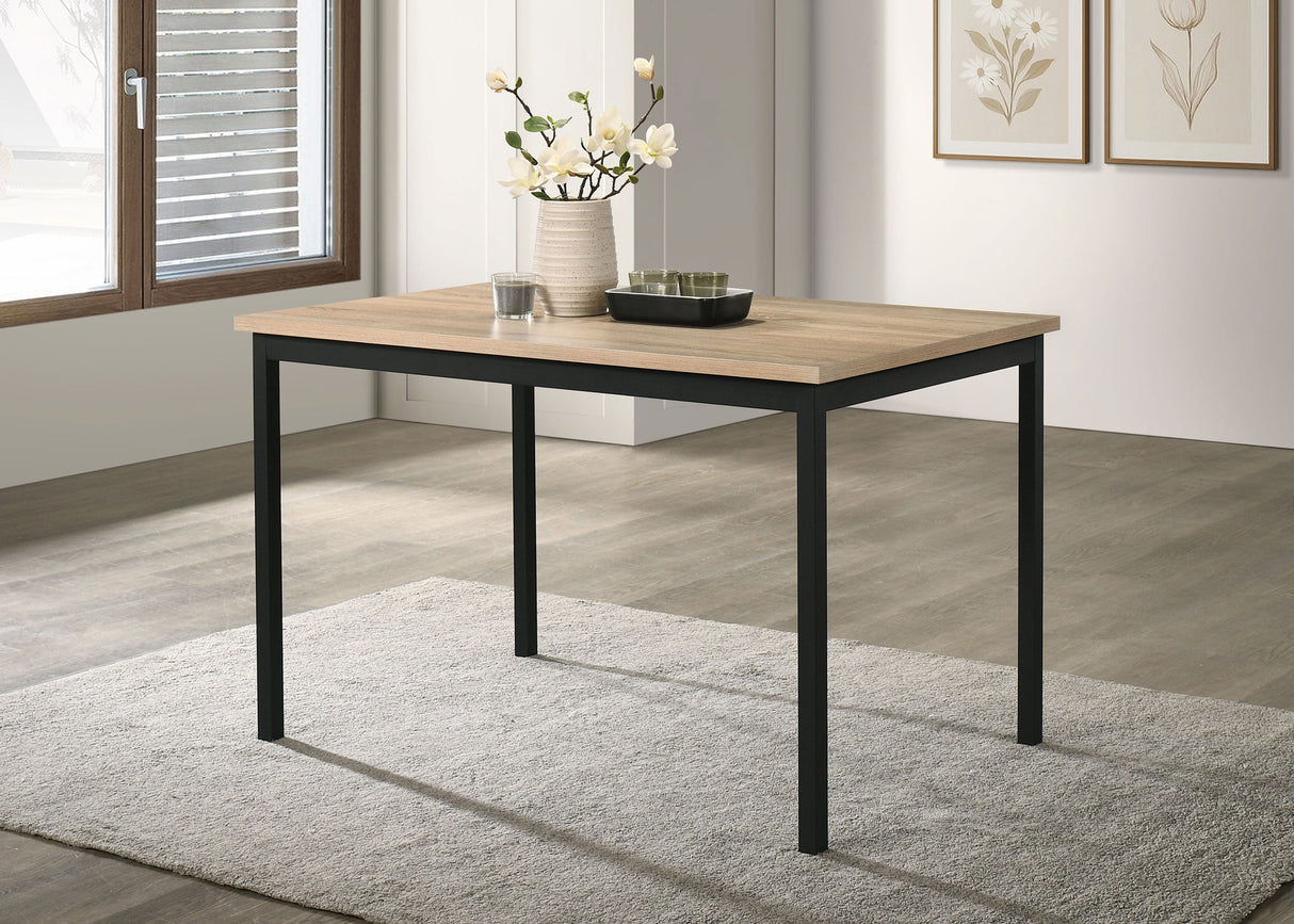 Garza Greige Oak Rectangular 48-inch Dining Table by Coaster at Eve Furniture