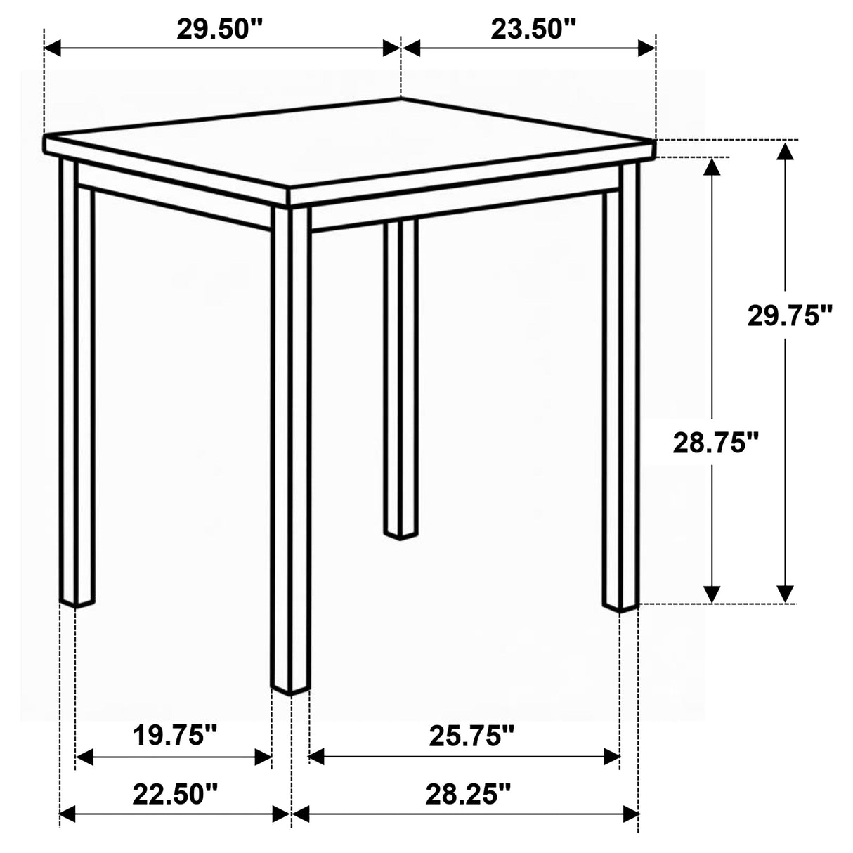 Garza Greige Oak Space Saving Rectangular Dining Table by Coaster at Eve Furniture