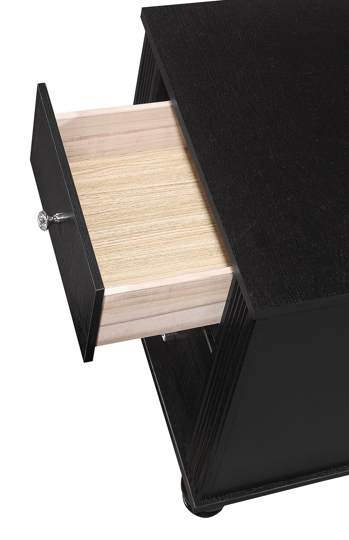 Gaston Black Nightstand by Crown Mark at Eve Furniture