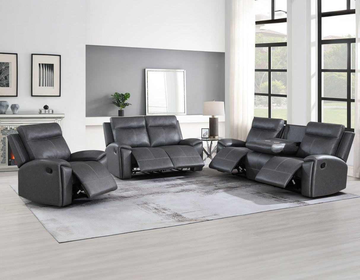 Gaston Gray Manual Glider Recliner by Steve Silver at Eve Furniture