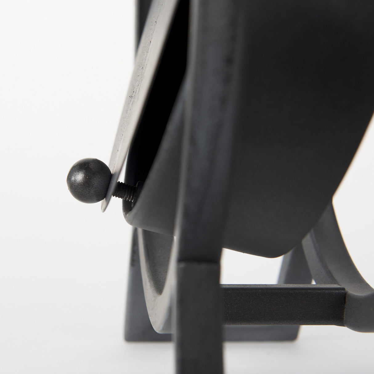 Gaston Gray Metal Circular Table Clock by Mercana at Eve Furniture