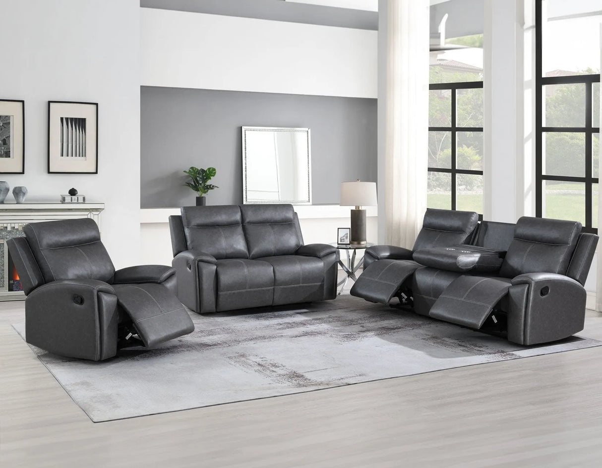Gaston Reclining Sofa with Drop-Down Console by Steve Silver at Eve Furniture