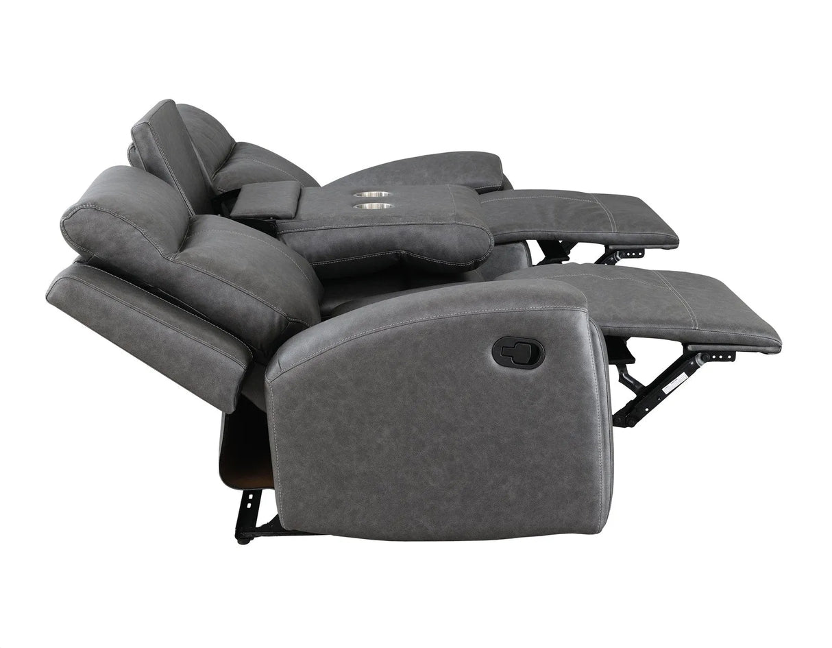 Gaston Reclining Sofa with Drop-Down Console by Steve Silver at Eve Furniture