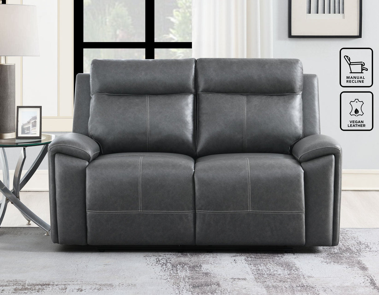 Gaston Manual Reclining Loveseat by Steve Silver at Eve Furniture