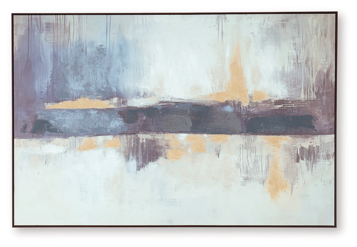 Gatesford Blue/White/Tan Wall Art by ASHLEY FURNITURE at Eve Furniture