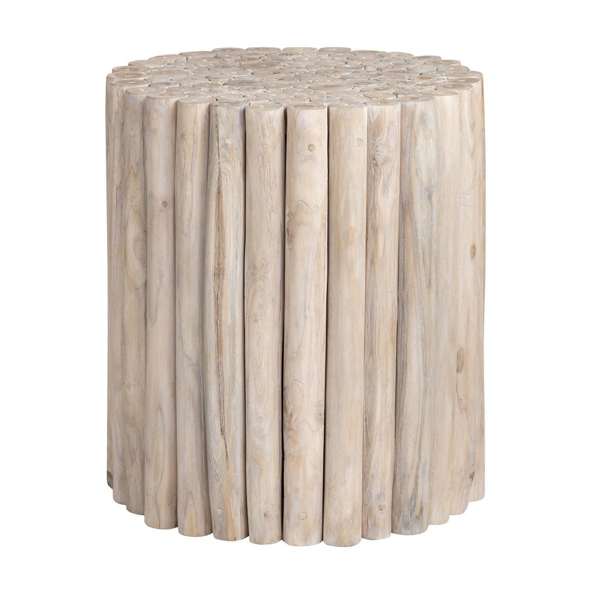 Gathering Tan/White Accent Table by Crestview at Eve Furniture