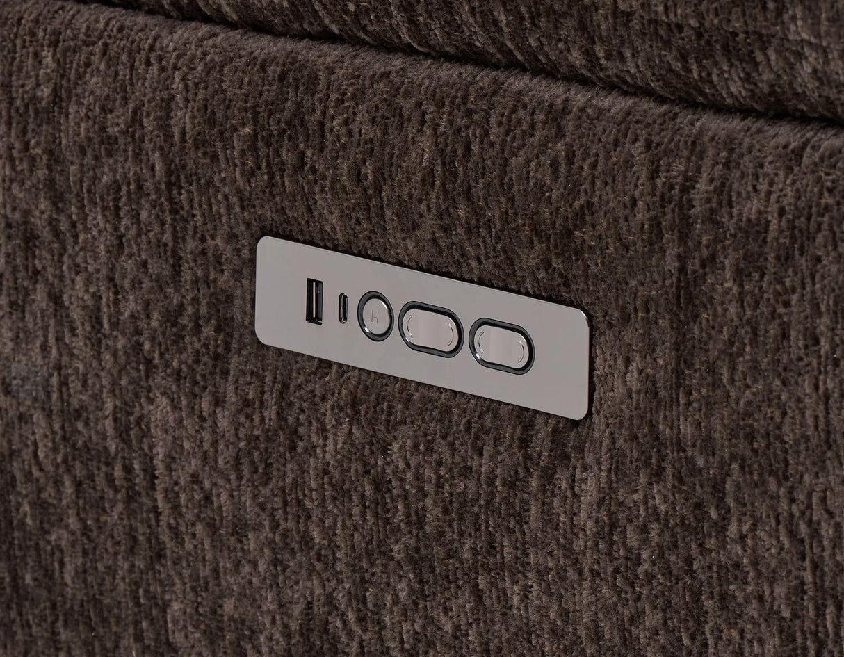 Gatlin Brown Fabric 3-Piece Power Reclining Set by Steve Silver at Eve Furniture