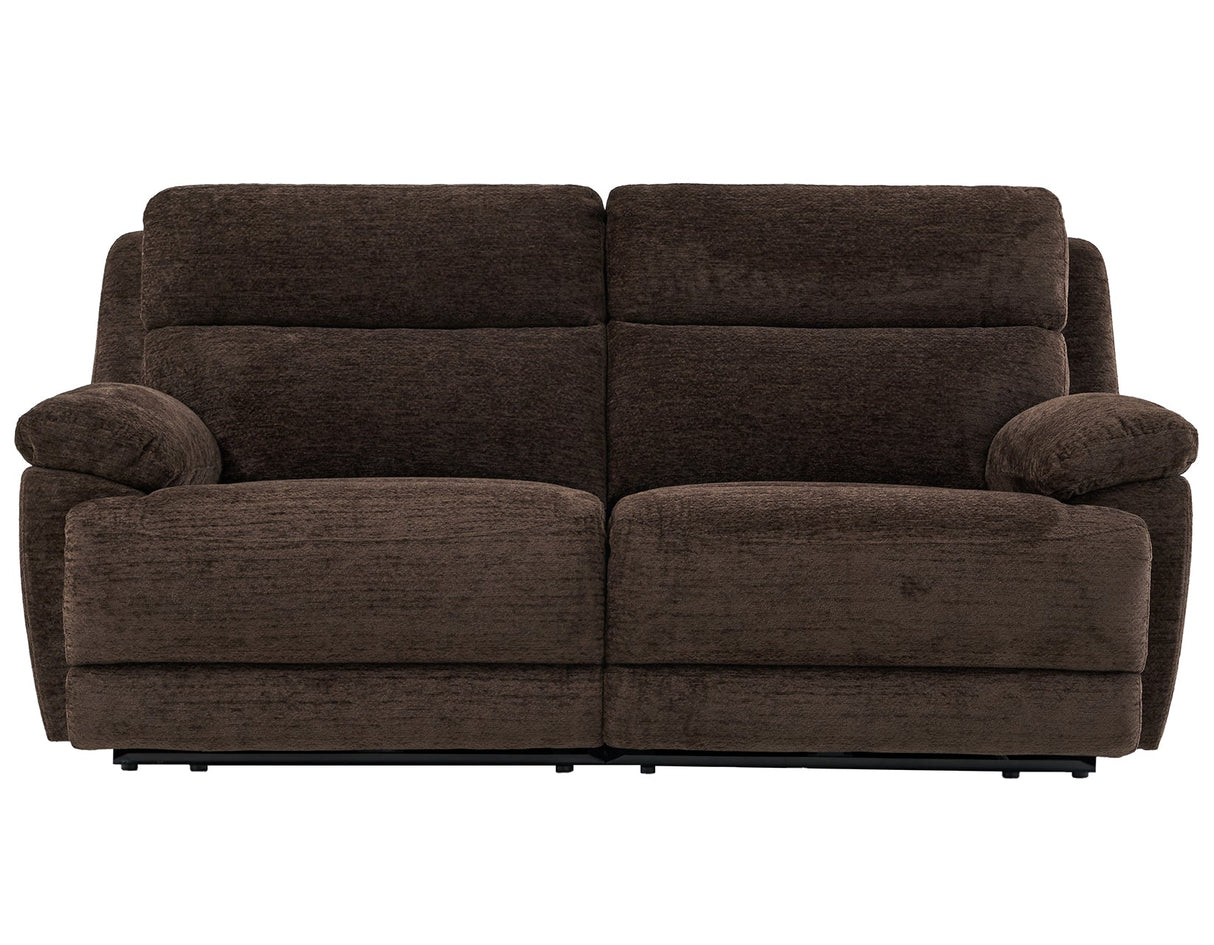 Gatlin Brown Fabric Dual-Power 2-Piece Reclining Loveseat by Steve Silver at Eve Furniture