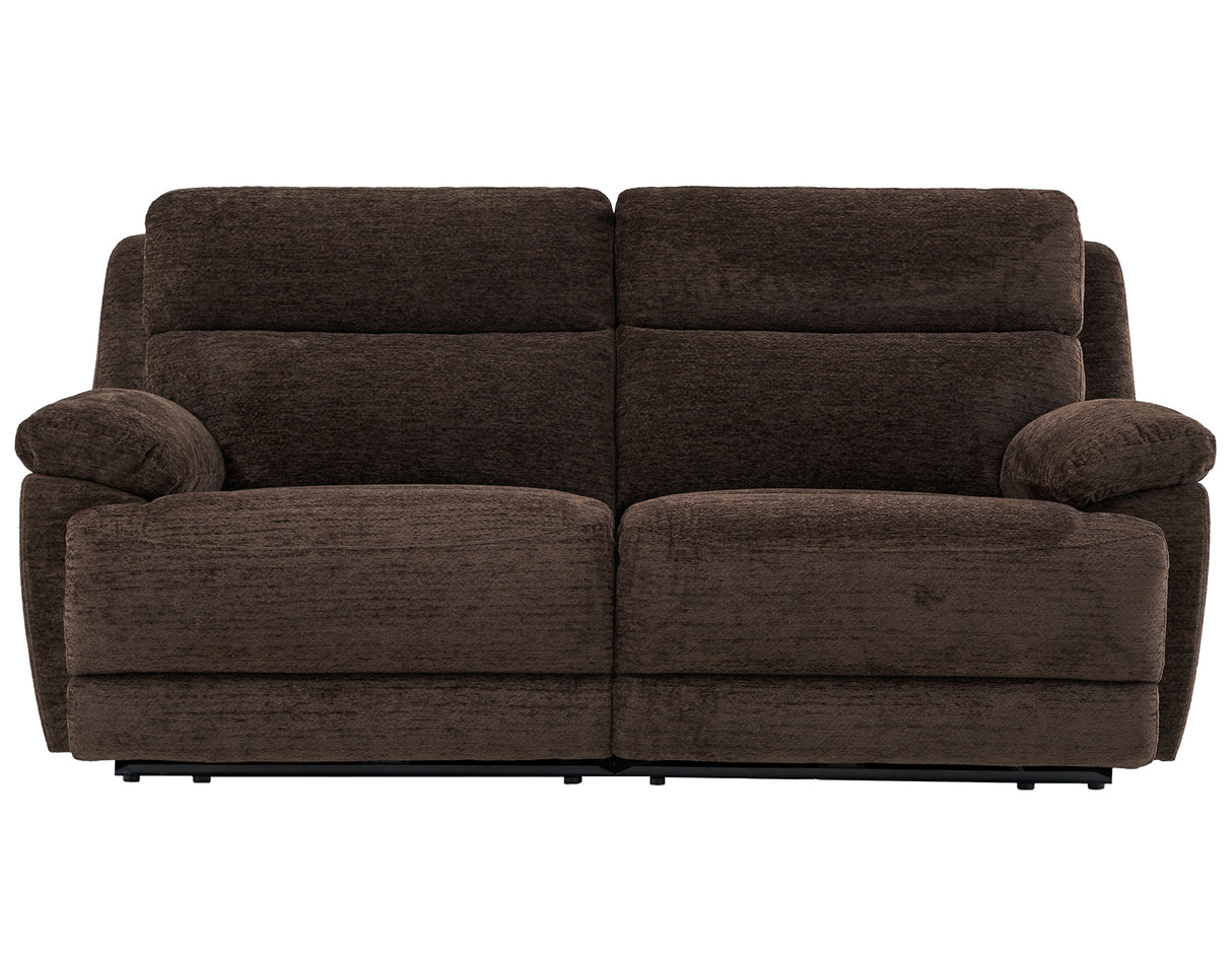 Gatlin Brown Fabric Dual-Power 2-Piece Reclining Loveseat by Steve Silver at Eve Furniture