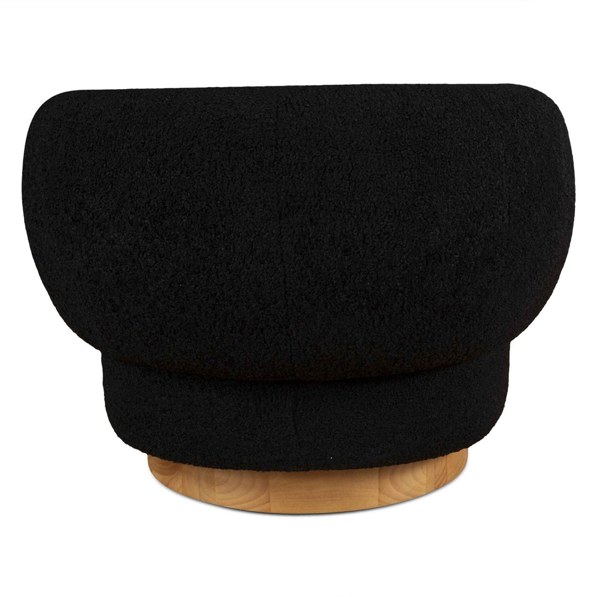 Gatsby Estelle 35" Swivel Accent Chair in Midnight Boucle Fabric by Home Trends & Design at Eve Furniture