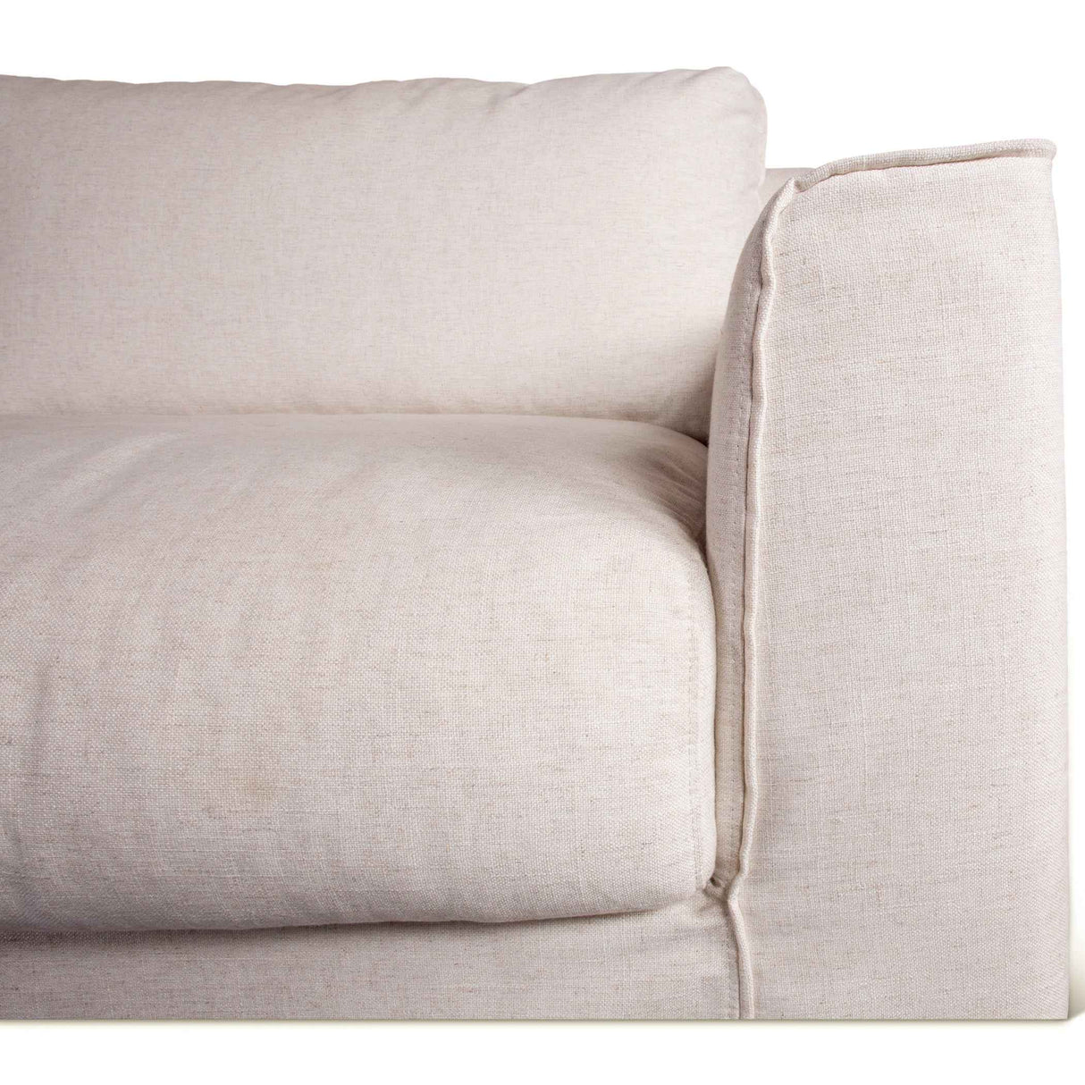 Gatsby Palladium Sofa in White Linen Slipcover by Home Trends & Design at Eve Furniture